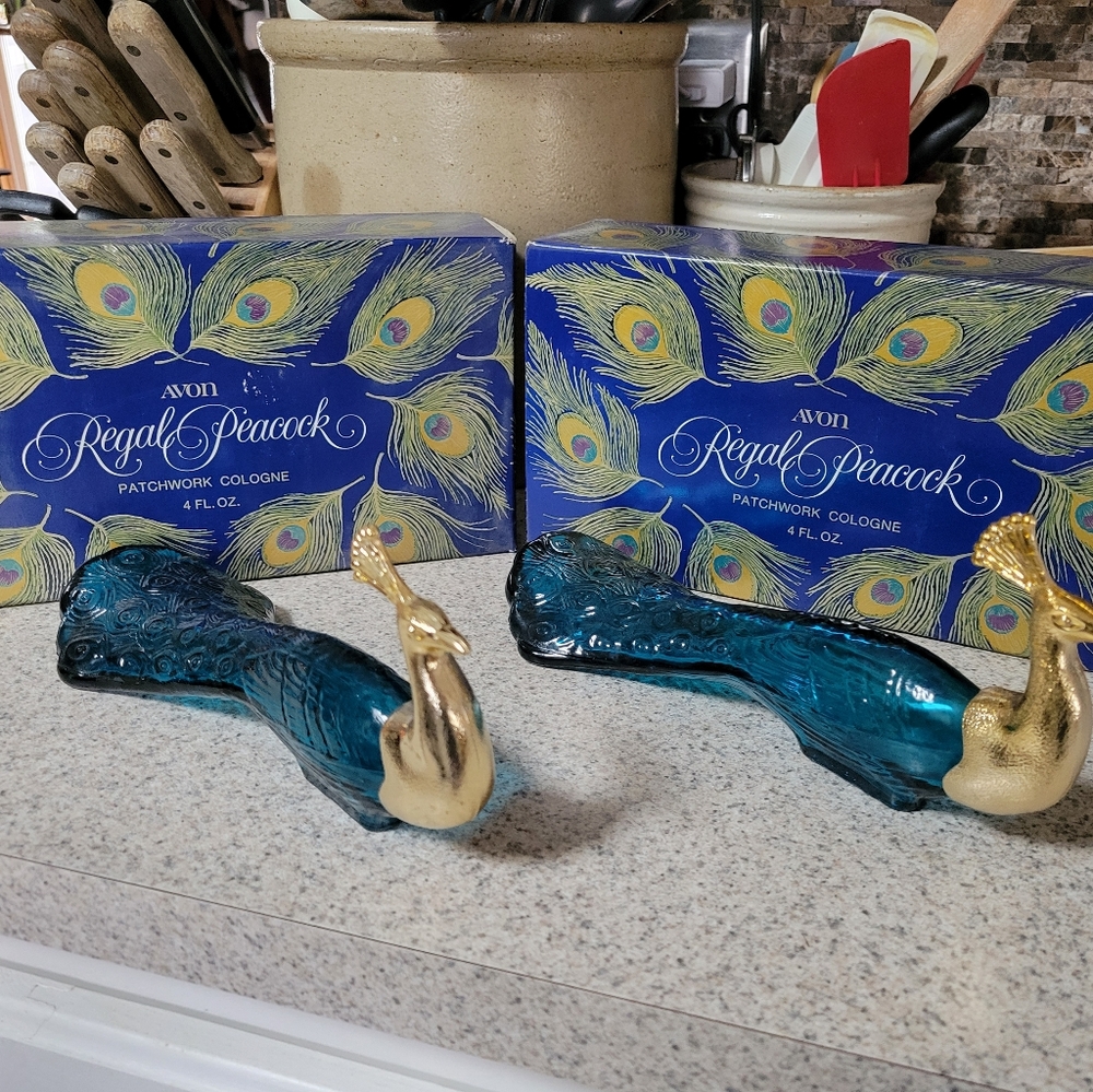 Avon Peacock perfume bottles